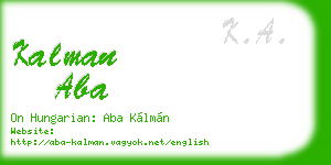 kalman aba business card